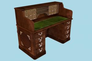 Work Desk office, desk, vintage, antique, noir, old