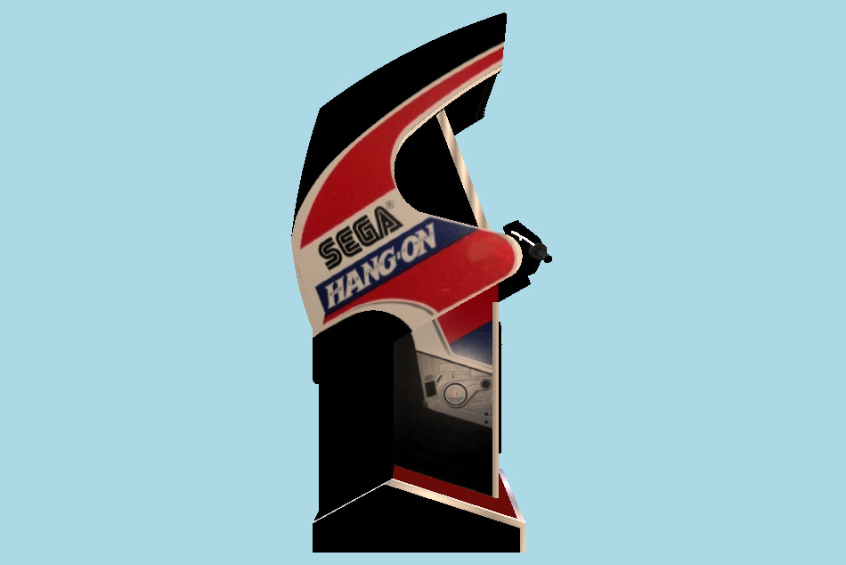 HANG ON Upright Arcade Machine 3d model