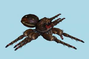 Jumping Maneater Resident-Evil, RE, insects, spider, resident, evil, monster, zombie, animal-character, xna, characters, rigged