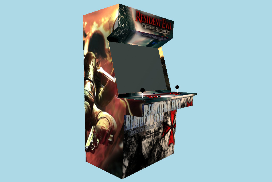 Resident Evil Arcade Game 3d model