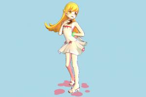 Oshino Shinobu hentai, girl, female, cute, people, character, cartoon