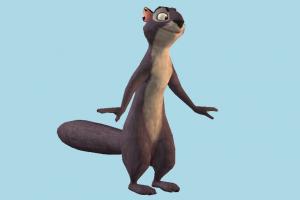 NUT JOB - Surly NUT-JOB, squirrel, rodents, animals, animal-character, character, cartoon, toony
