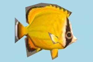 Fish fish, sea-creature, fishing, sea, lowpoly, cartoon