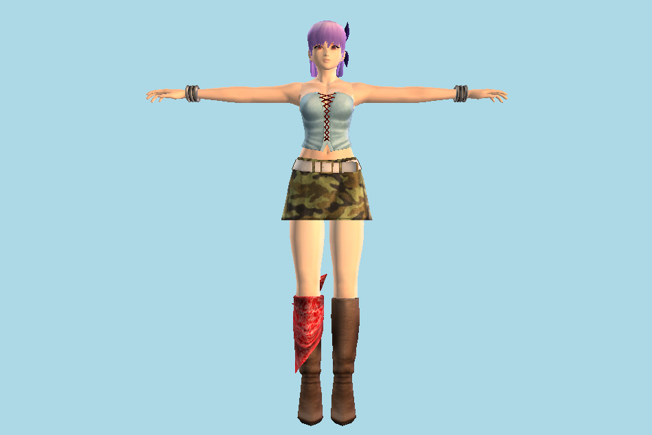 DOA2U Ayane Costume 10 3d model