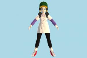 Videl Girl dragon-ball, hentai, cartoon, girl, cute, anime, female, toony, animy, people, character