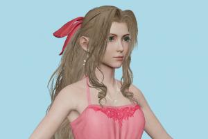 Aerith Final-Fantasy, Aerith, ffvii, final, fantasy, female, girl, woman, people, xna, characters, animated