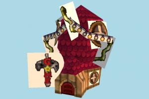 House mario, house, home, building, arcade, machine, lowpoly