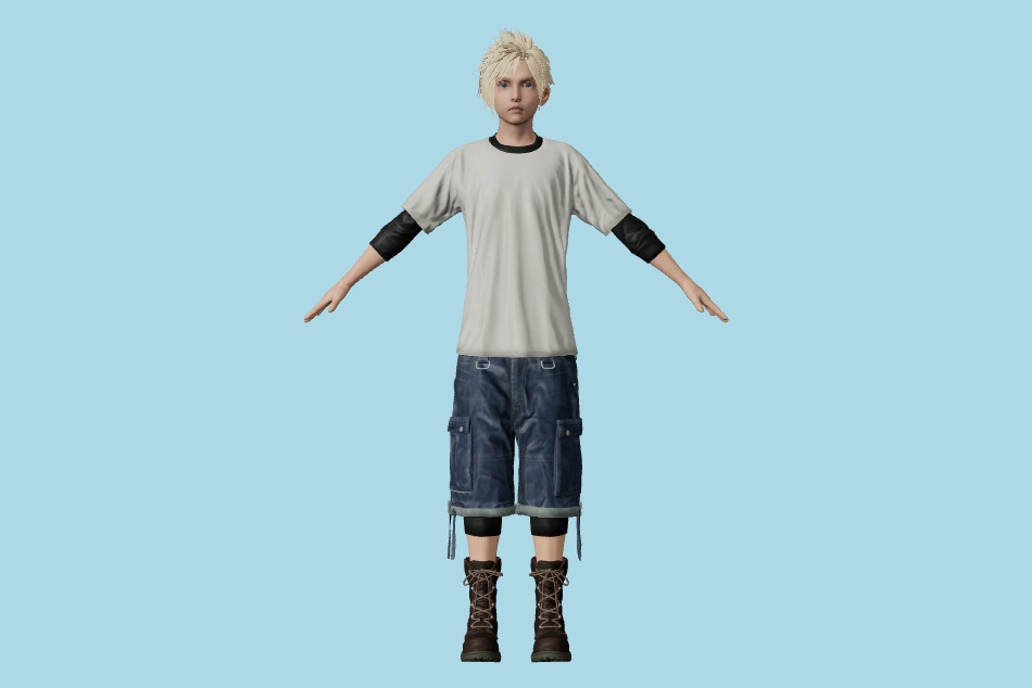 Final Fantasy VII Remake - FFVII Cloud Strife (14 years old) 3d model