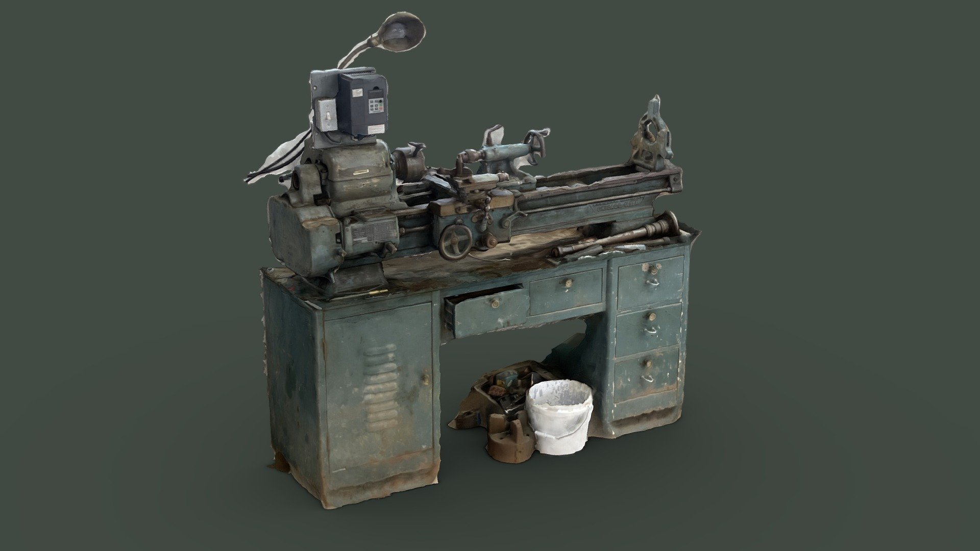 Scan of a lathe scanned with photos from an iphone 12 pro proccessed in reality capture

twitter.com/austinbeaulier
instagram.com/austinbeaulier - Grungy Lathe Scan - Buy Royalty Free 3D model by Austin Beaulier (@Austin.Beaulier) 3d model