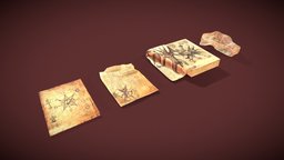 Paper debris v2 demon, devil, library, demonic, paper, dirt, furniture, haunted, debris, summon, dirty, scary, bookcase, old, destroyed, witchcraft, papers, 19th-century, scatter, cultural-heritage, documents, satanic, scriptures, substancepainter, substance, book, low, poly, decoration, evil