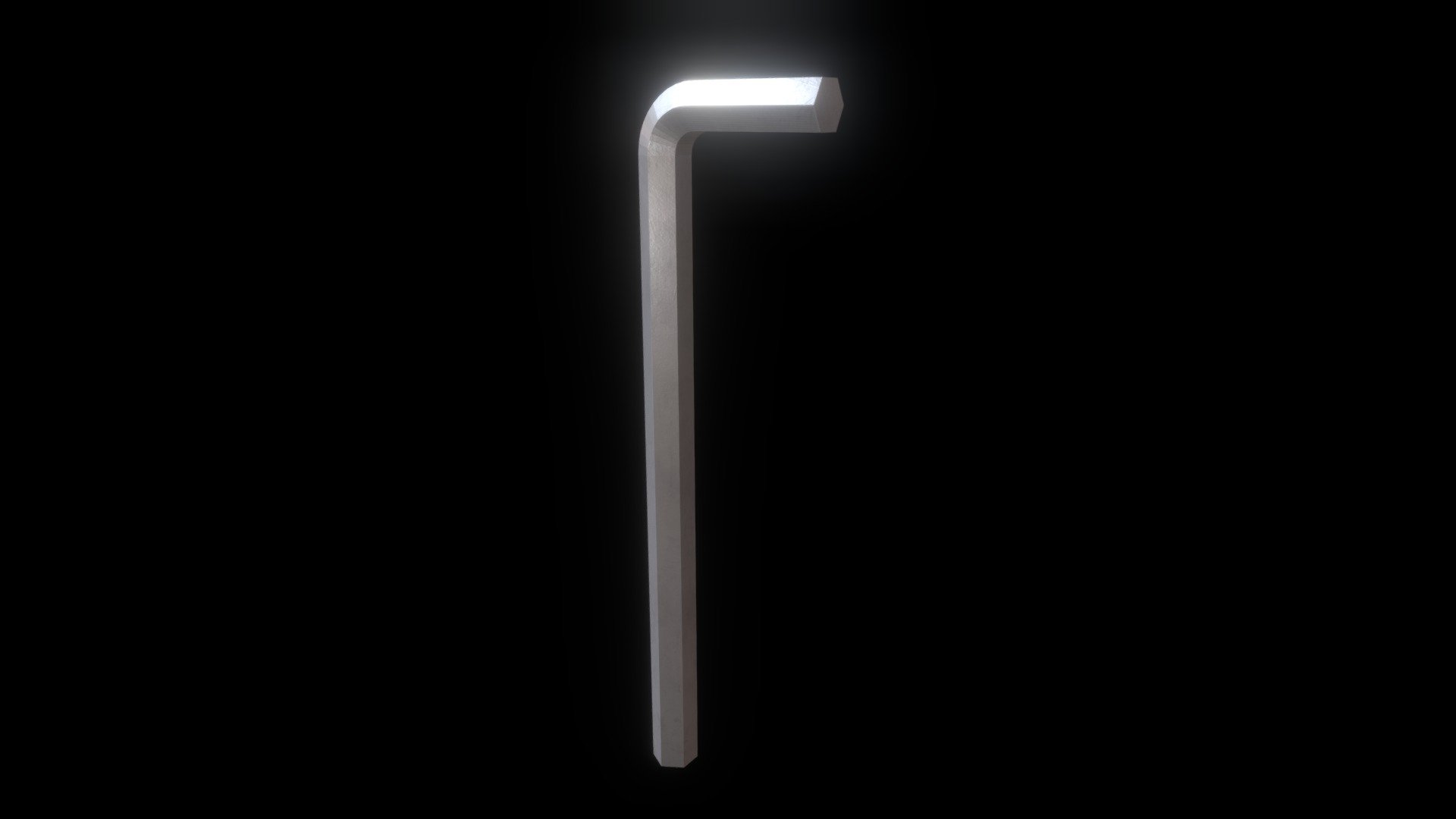 A hex key or Allen key, is a simple tool used to drive bolts and screws with hexagonal sockets in their heads 3d model