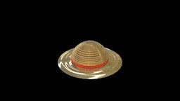 strawhat luffy hat mugiwara 3d model hat, fashion, luffy, mugiwara, strawhat, fashion-design3d, fashion-style, onepiece