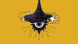 The Observer eye, moon, toon, spider, flat, 3dcoat, astronomy, telescope, night, astrophysics, physics, stars, flatshaded, shadeless, science, woman, outline, blackhole, illustration, singularity, spiderweb, npr, wormhole, flatshading, trompe-loeil, character, handpainted, girl, blender, blender3d, hand-painted, witch, sci-fi, zbrush, stylized, characterdesign, halloween, spooky, space, "environment"