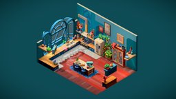 Stylized cozy kitchen cute, kitchen, cozy, stylized-handpainted, handpainted, lowpoly, stylized