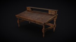Medieval Writing Desk writingdesk, writing-desk, writing-table, substancepainter, substance