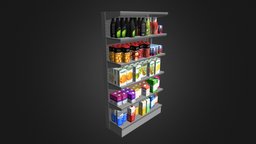 Market Shelf storage, orange, shelf, vray, apple, boxes, shopping, store, market, obj, milk, supermarket, fbx, max, juice, liquid, equipement, buying, maya, shop, bottle, interior, c4d