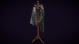 Old Wooden Rack with Coats office, suit, wooden, rack, jacket, clothes, furniture, old, coats, coatstand, house, clothing