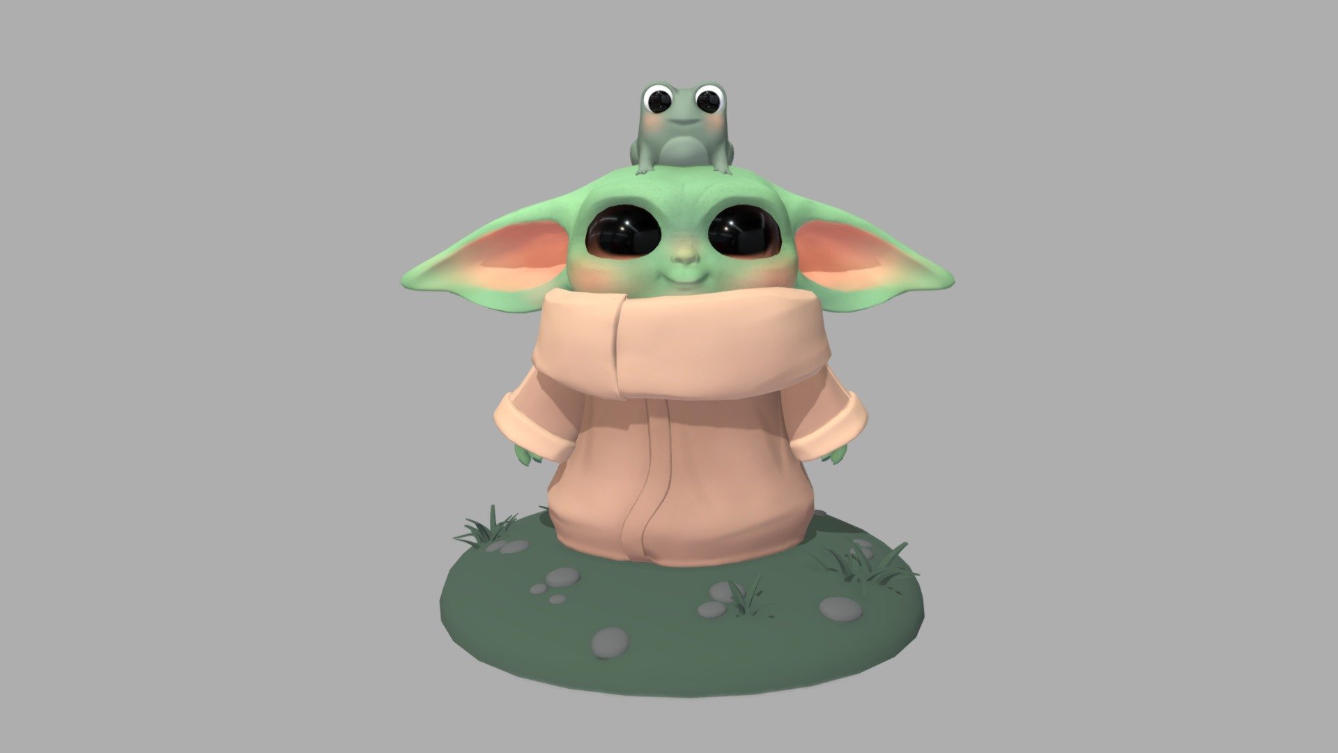 Stylized Baby Yoda from The Mandalorian - Baby Yoda - 3D model by renvirr (@renvirror) 3d model