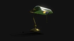 Desk Lamp lamp, furniture, lowpolymodel, oldlamp