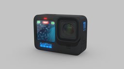 GoPro HERO11 Black Action Camera 3D Model mini, new, electronic, 11, gopro, camera, cam, actioncam, gopro-black, action-cam, goprohero, gopro-hero, gopro11, gopro-hero-11, actioncam-gopro