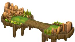 Isometrical Level Island and Bridge Area tree, field, court, wooden, forest, grass, canyon, mount, hill, area, platform, pine, rocks, level, ground, mountain, crown, edge, cliff, color, boulder, arena, bouldering, yard, place, fir, cliffs, venue, treestump, treeline, lawn, pine-tree, precipice, pinetrees, isometrical, styleized, stone, wood, rock, "bridge", "undergrowth", "underbrush"