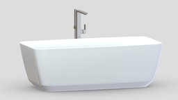 Flotation Freestanding Square Tub room, modern, bathroom, bath, cast, shower, nexus, classic, toilet, tub, vr, ar, toto, rest, iron, freestanding, restroom, clayton, toilets, soaker, 3d, design, air, concept, interior, washlet, amies