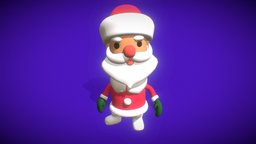 Santa Claus Dancing Animated winter, santa, xmas, snow, christmas, holiday, claus, nicholas, newyear, character, cartoon, game, lowpoly, model, fantasy