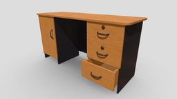 Office Table Desk office, computer, desk, key, table, drawer, locker, manager, wood