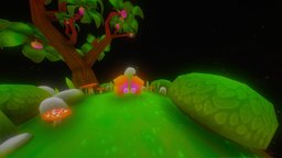 PO_field handpaintedtexture, pacificaonline, 3d, lowpoly