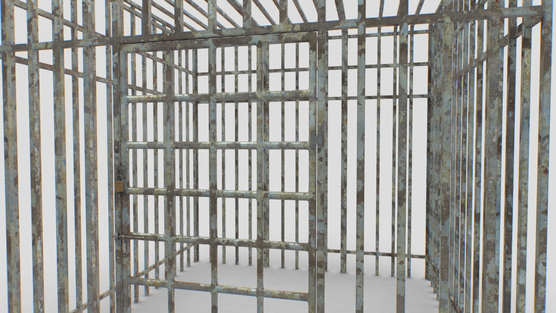 Basement Jail/Storage based in real one. Real scale. Comes with 4096x PBR textures including Albedo, Normal, Metalness, Smoothness, Roughness and AO.

Model comes as a full object and in parts so you can animate it (Door and lock). Also comes with 2 sets of textures, normal and another looking more rusty and old.

Total polys 14000. 7000 verts - Basement Jail Storage or Cell Pack 2 - Buy Royalty Free 3D model by 32cm 3d model