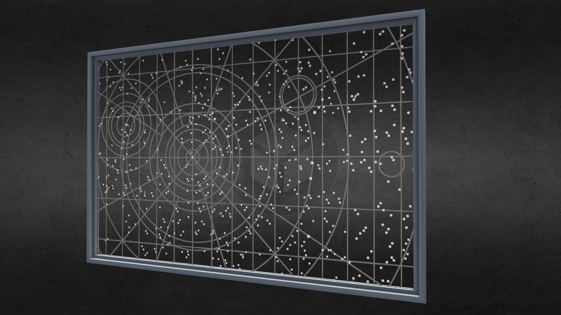 Voici mon nouveau modèle 3D la carte des étoiles se trovuant dans la salle de conférence de la base SGC - Stargate SG-1 Star map boardroom - Download Free 3D model by hdl-infographiste 3d model