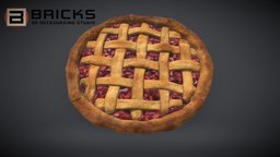 RhubarbPie gamereadyasset, 3dgameasset, bricks3dstudio, vietnam3dartoutsource, rhubarbpie, rhubarbpie3dmodel, rhubarbpie3dasset, rhubarbpiegameready, gamereadyrhubarbpie