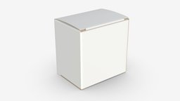 Paper box mockup 08 empty, product, white, packaging, template, paper, pack, merchant, gift, cardboard, mockup, retail, box, package, branding, 3d, pbr, design, container
