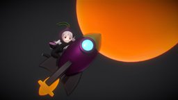 Onion chan chibi, rocket, onion, blender, female