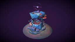 Stylized Mushroom House mushroom, cultist, trunk, substancepainter, substance, handpainted, stylized, fantasy, magic