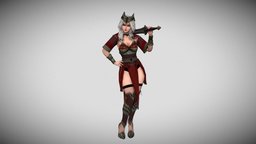 Red Knight Lady body, hair, armor, gladiator, ancient, cute, warrior, european, basemesh, unreal, asian, woman, costume, semi-realistic, unity, girl, female, sword, stylized, anime, knight, noai