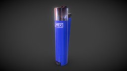 Clipper Lighter high, flint, spark, vr, metal, fire, smoke, starter, clipper, quality, pocket, lighter, match, cigar, ciggerate, 3d, pbr, model, textured, plastic