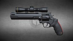 Taurus Raging Hunter, 44 Magnum revolver, hunter, hunting, taurus, revolvers, props-assets, weapons3d, revolver-weapons-guns, props-game-assets, revolverguns3d, militaryweapon, weapons, gameart, gameasset, gameready, revolver-pistol, revolver-model, raginghunter
