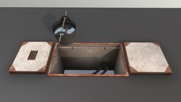 Old Sewage Pit 1 (Low-Poly Version) sewer, blender-3d, culvert, vis-all-3d, 3dhaupt, software-service-john-gmbh, low-poly, schacht, abwasserschacht, abwasser, old-sewage-pit, sewage-pit