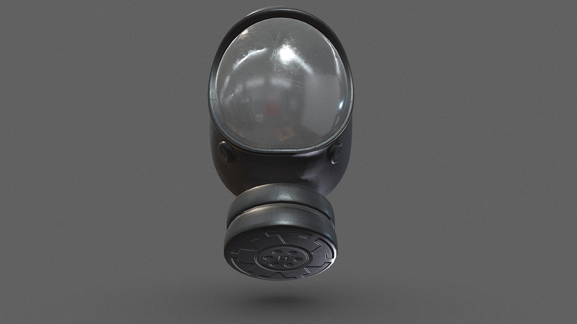 A simple gas mask, handy background prop for any sort of environment such as a bank robbery or war. 

Has sublte finger prints and scratch marks.  Visor and helmet are two different objects. 

PBR textures @4k - Gas mask - Buy Royalty Free 3D model by Sousinho 3d model