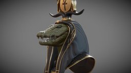 Sobek mask armor, egypt, crocodile, prop, deco, god, egyptian, decorative, nile, fbx, decor, museum, mask, sobek, rare, diety, artefact, substancepainter, substance, helmet, gameasset