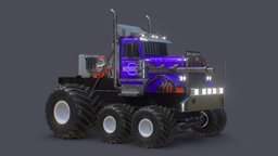 Silly Ass 80s Battle Machine machinery, monstertruck, retrofuturism, securityguard, 80stoy, blender, music-video, budget-model, noai