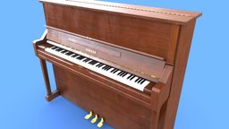 Upright Satin-Walnut Piano wheel, instrument, walnut, wooden, wheels, pedal, playing, key, lid, knee, yamaha, lock, stage, brown, brass, upright, u1, professional, hinge, gathering, satin, piano, wood, satin-walnut