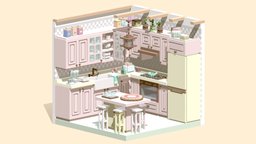 Cute Isometric Kitchen Voxel food, cute, 3dart, artist, 3dvoxel, art, voxel, magicavoxel