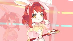 安赫尔 Angelos Chibi Ver. cute, princess, commission, tale, vrchat, girl-model, girlcharacter, vtuber, vroid, girl, vrm, vtuber-commission, noai