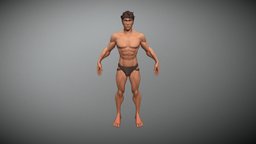 SmallMuscle_Man Base Body base, anatomy, mesh, boy, basemesh, muscle, hero, hot, men, character, cartoon, game, texture, pbr, lowpoly, stylized, human, readly