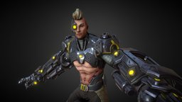 SMITE: Rocket Punch Mercury mecha, cyborg, smite, gods, flesh, sci-fi, hardsurface, animation
