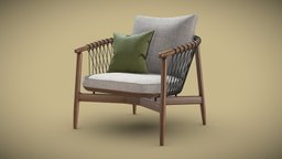 Crosshatch Lounge Chair cushion, frame, wooden, leather, armchair, lounge, indoor, fabric, crosshatch, eoos, chair, wood, herman-miller