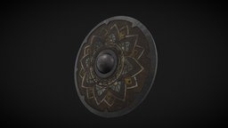 Old viking wooden shield armor, rpg, wooden, viking, column, bricks, arsenal, props, old, mideval, substancepainter, substance, shield, knight