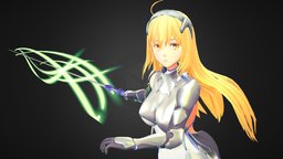 Ais Wallenstein dungeon, princess, girls, vrc, danmachi, ais, vrchat, aiz, wallenstein, 3d, model, sword, vrm